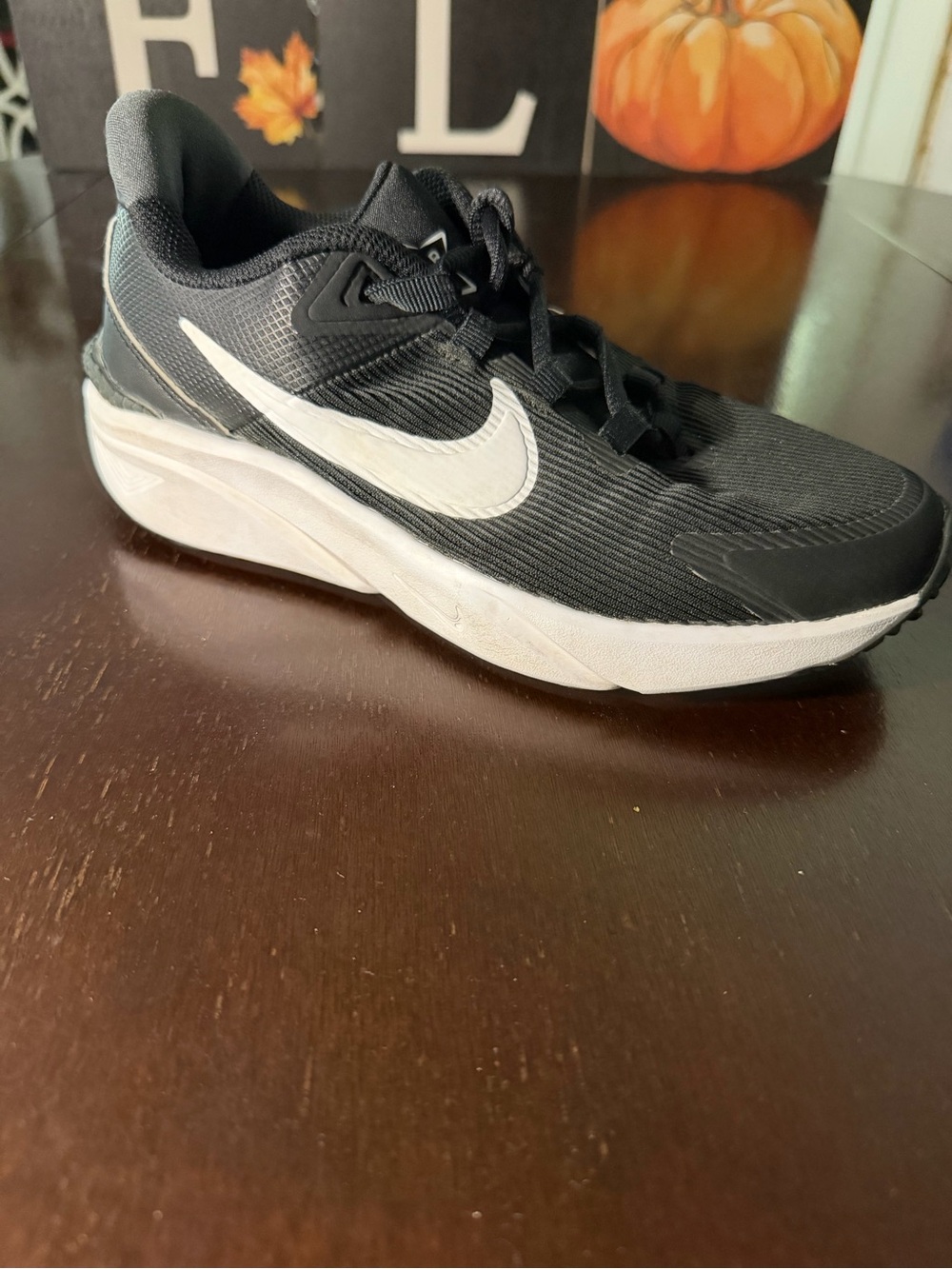 Nike Kids Star Runner 4 Black White Running Shoes Size [3.5]
